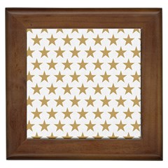 Golden Stars Pattern Framed Tiles by picsaspassion