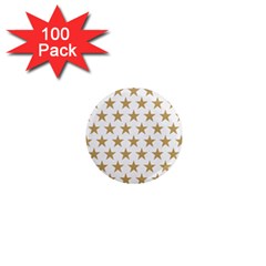 Golden Stars Pattern 1  Mini Magnets (100 Pack) 