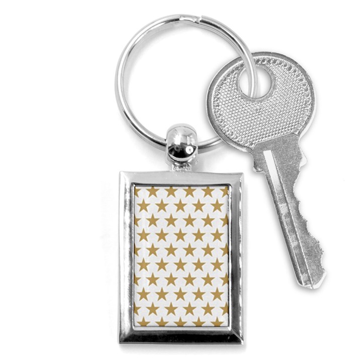 Golden stars pattern Key Chains (Rectangle) 