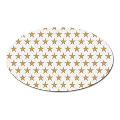 Golden Stars Pattern Oval Magnet