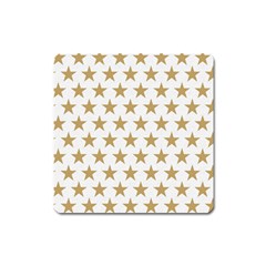 Golden Stars Pattern Square Magnet