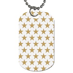 Golden Stars Pattern Dog Tag (two Sides)