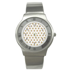 Golden Stars Pattern Stainless Steel Watch