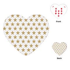 Golden Stars Pattern Playing Cards (heart) 