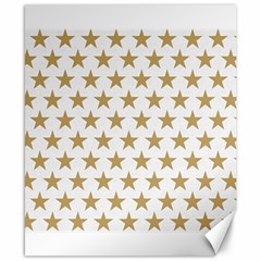 Golden Stars Pattern Canvas 8  X 10 