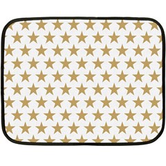 Golden Stars Pattern Double Sided Fleece Blanket (mini) 