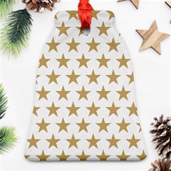 Golden Stars Pattern Ornament (bell)  by picsaspassion