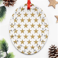 Golden Stars Pattern Ornament (oval Filigree) 