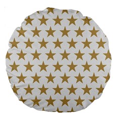 Golden Stars Pattern Large 18  Premium Round Cushions