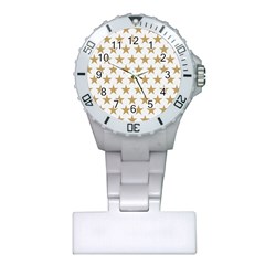 Golden Stars Pattern Plastic Nurses Watch