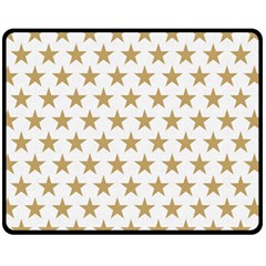 Golden Stars Pattern Double Sided Fleece Blanket (medium) 