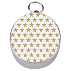 Golden Stars Pattern Silver Compasses