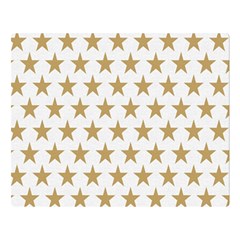 Golden Stars Pattern Double Sided Flano Blanket (large) 