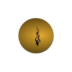 Flame Black, Golden Background Golf Ball Marker (4 Pack) by picsaspassion