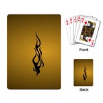 Flame black, golden background Playing Card Back