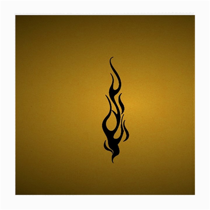 Flame black, golden background Medium Glasses Cloth