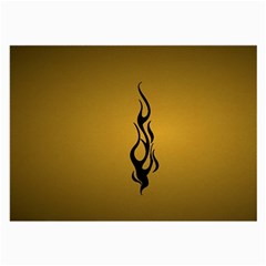 Flame Black, Golden Background Large Glasses Cloth