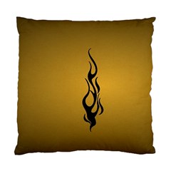 Flame Black, Golden Background Standard Cushion Case (two Sides) by picsaspassion