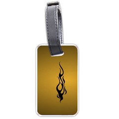 Flame Black, Golden Background Luggage Tags (one Side)  by picsaspassion