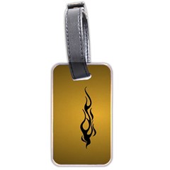 Flame Black, Golden Background Luggage Tags (two Sides)