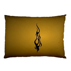 Flame Black, Golden Background Pillow Case (two Sides)