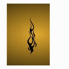 Flame Black, Golden Background Small Garden Flag (two Sides) by picsaspassion