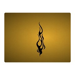 Flame Black, Golden Background Double Sided Flano Blanket (mini) 