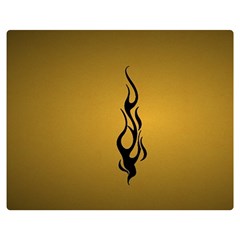 Flame Black, Golden Background Double Sided Flano Blanket (medium)  by picsaspassion