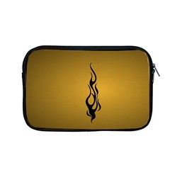 Flame Black, Golden Background Apple Macbook Pro 13  Zipper Case by picsaspassion