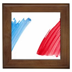 Tricolor Banner France Framed Tiles by picsaspassion