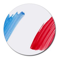 Tricolor Banner France Round Mousepads by picsaspassion