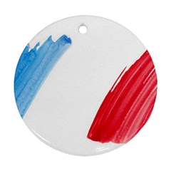 Tricolor Banner France Ornament (round) 