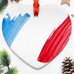 Tricolor Banner France Ornament (heart) 