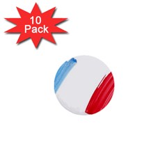 Tricolor Banner France 1  Mini Buttons (10 Pack) 