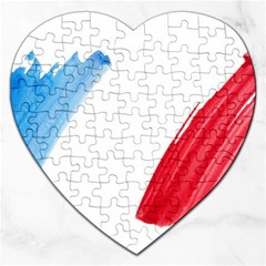 Tricolor Banner France Jigsaw Puzzle (heart)