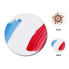 Tricolor Banner France Playing Cards (round) 