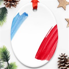 Tricolor Banner France Oval Ornament (two Sides) by picsaspassion