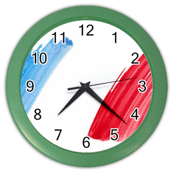 Tricolor banner france Color Wall Clocks