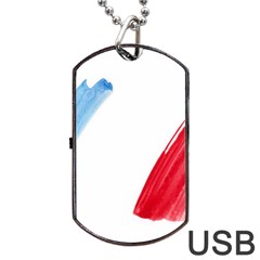 Tricolor Banner France Dog Tag Usb Flash (two Sides)  by picsaspassion