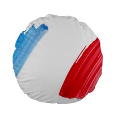 Tricolor Banner France Standard 15  Premium Round Cushions