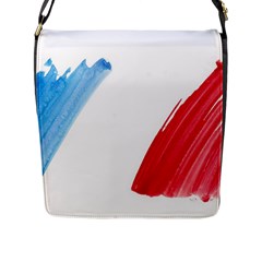 Tricolor Banner France Flap Messenger Bag (l) 