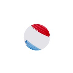 Tricolor Banner Watercolor Painting, Red Blue White 1  Mini Buttons