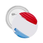 Tricolor banner watercolor painting, red blue white 2.25  Buttons Front