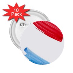 Tricolor Banner Watercolor Painting, Red Blue White 2 25  Buttons (10 Pack) 