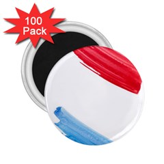 Tricolor Banner Watercolor Painting, Red Blue White 2 25  Magnets (100 Pack) 