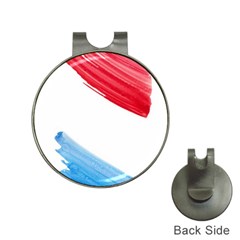 Tricolor Banner Watercolor Painting, Red Blue White Hat Clips With Golf Markers by picsaspassion