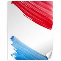 Tricolor Banner Watercolor Painting, Red Blue White Canvas 18  X 24   by picsaspassion