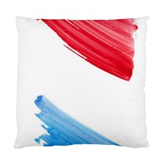 Tricolor Banner Watercolor Painting, Red Blue White Standard Cushion Case (one Side)