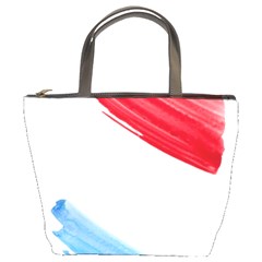 Tricolor Banner Watercolor Painting, Red Blue White Bucket Bags