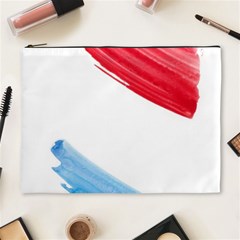 Tricolor Banner Watercolor Painting, Red Blue White Cosmetic Bag (xl)